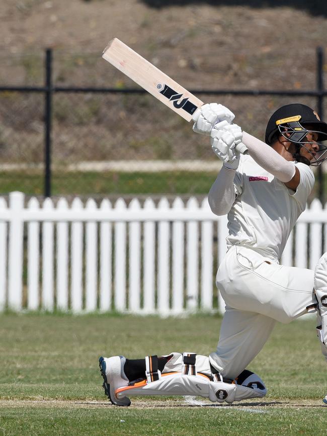 Kookaburra Cup cricket - Runaway Bay vs. Surfers Paradise at Sam Loxton Oval. Surfers Paradise batsman Simon Atai. (Photo/Steve Holland)