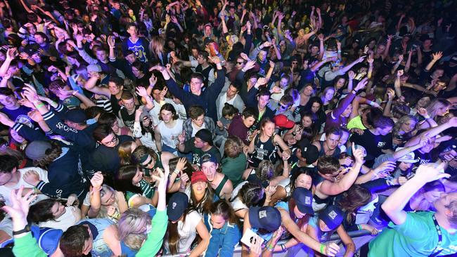 Students celebrating Schoolies in force at Victor Harbor. Picture: Tom Huntley