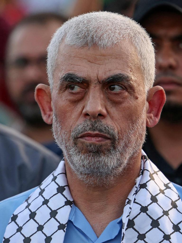 As has the head of the political wing of Hamas Yahya Sinwar. (Photo by MAHMUD HAMS / AFP)