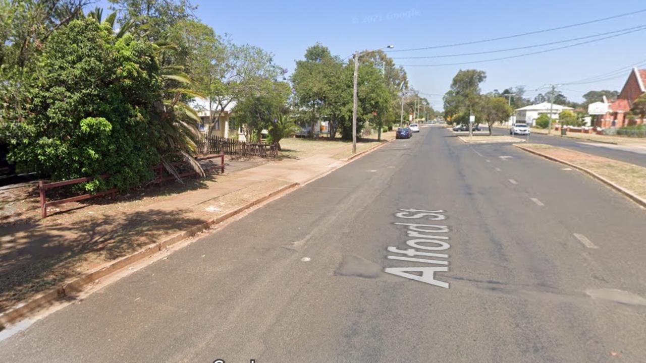 Alford Street in Kingaroy, where a man was stabbed in the neck on February 18, in the early hours of the morning.