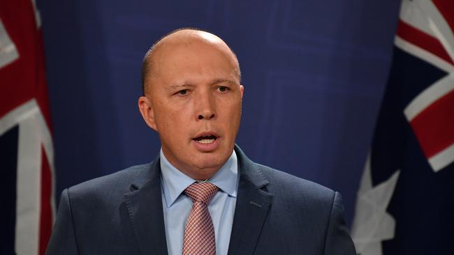 Home Affairs Minister Peter Dutton. Photo: AAP Image/Dean Lewins.