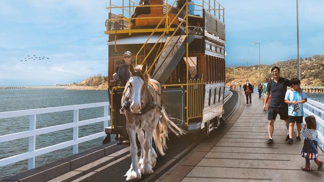 An artist's impression of the new Victor Harbor Causeway.