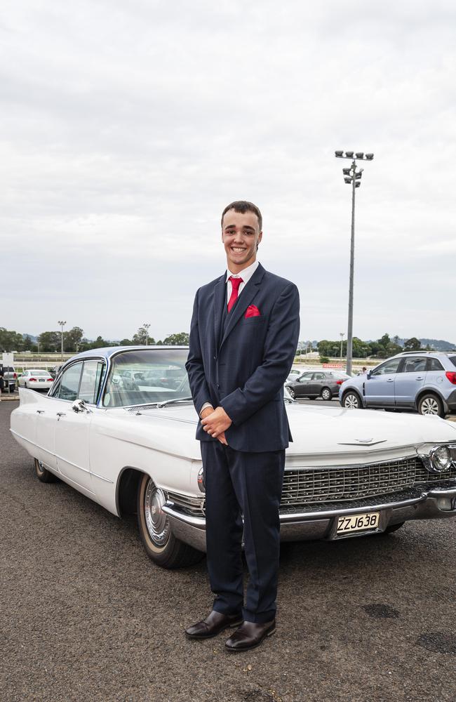 Blake Spencer arrives at The Industry School formal at Clifford Park Racecourse, Tuesday, November 12, 2024. Picture: Kevin Farmer