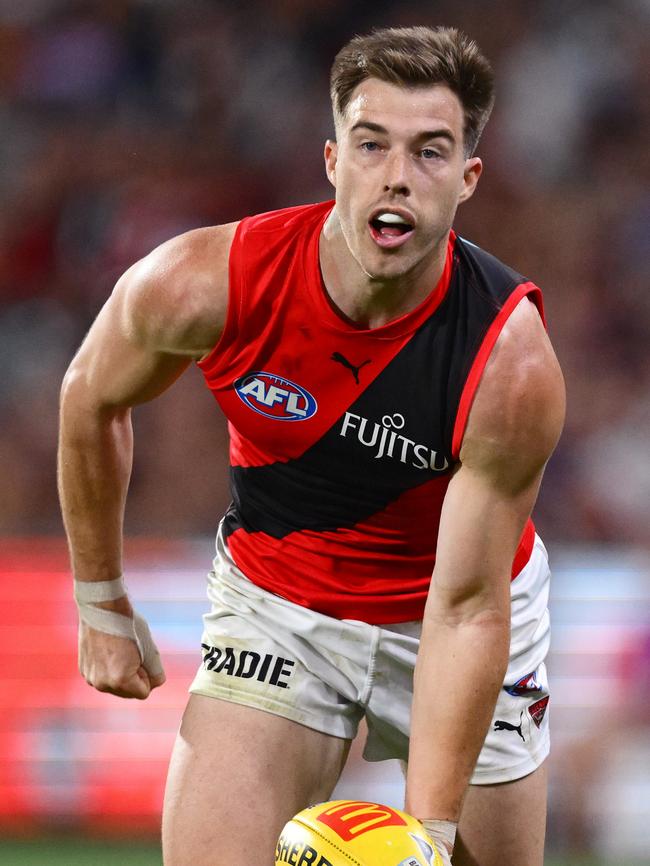 Merrett has often been a lone soldier for the Bombers. Picture: Quinn Rooney/Getty Images