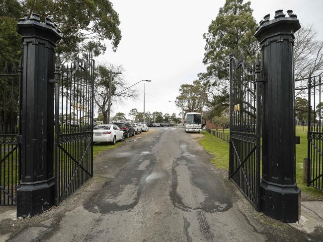 The iron gates that lead into Shepley Oval. Picture: Valeriu Campan