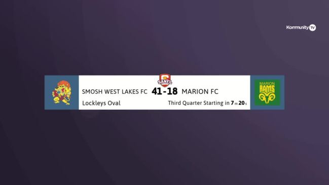 Replay: SANFL Juniors finals - SMOSH West Lakes Maroon v Marion Yellow (U14, div 1)