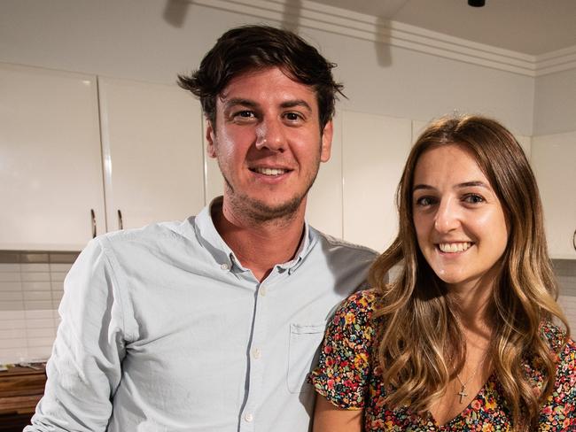 Portraits of Jacob, 29, and Tania Schwarcz, 30, taken at their uni in Baulkham Hills on 22nd February 2021. The couple recently signed up to a new home loan and have fixed a portion of their loan at 1.88 per cent to save money. (Pictures by Julian Andrews).