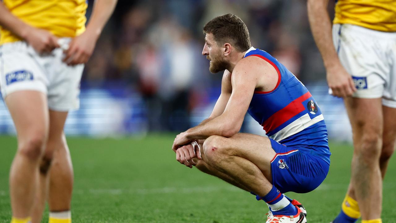 Marcus Bontempelli did everything he could to lift the Bulldogs. Picture: Michael Willson/AFL Photos via Getty Images