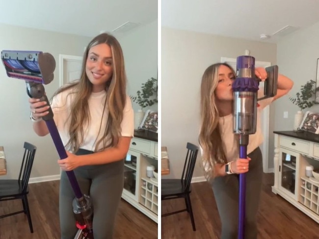 The Dyson V10 has been slashed by almost 50 per cent. Picture: TikTok/@kendallfaithtoole