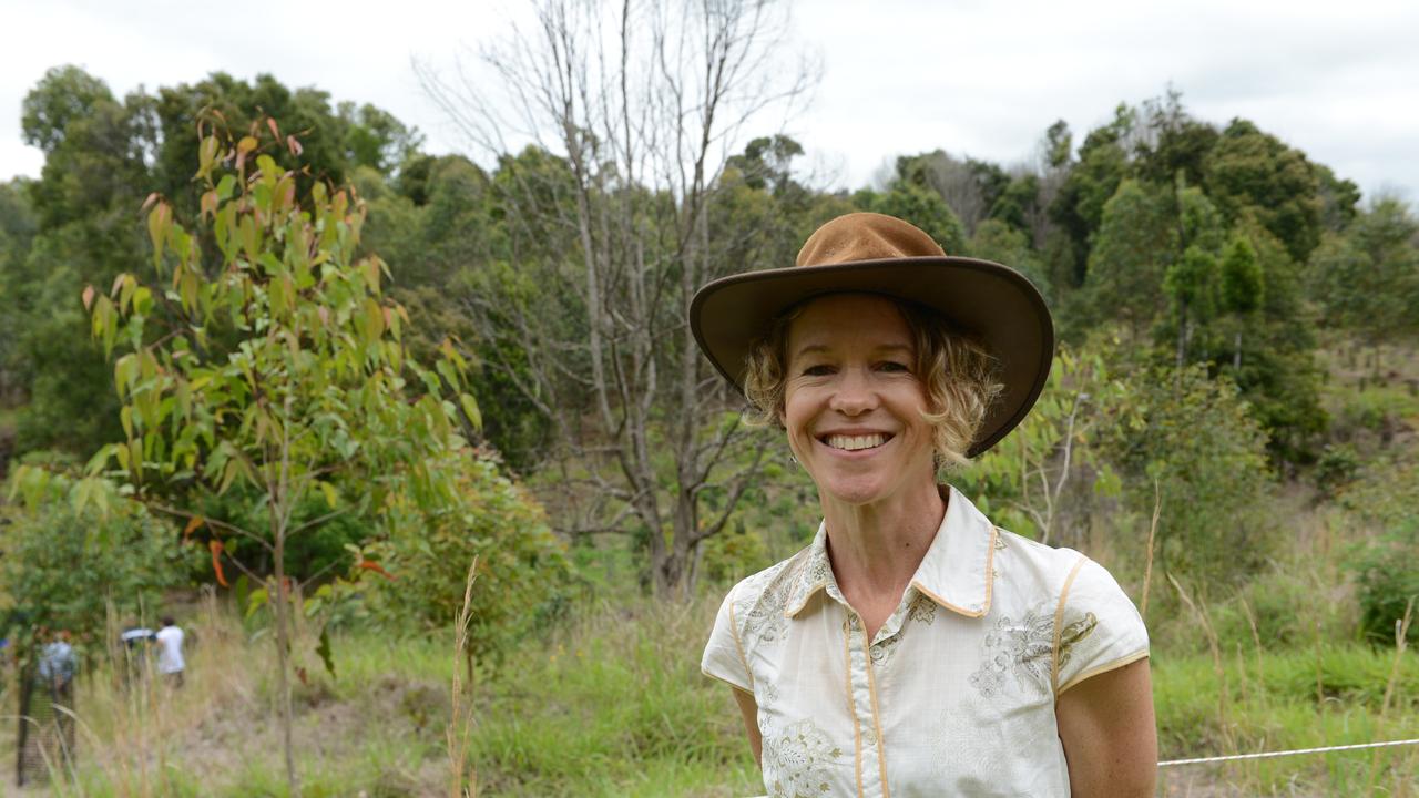 Byron Shire Council's Biodiversity Officer, Liz Caddick, at a Binna Burra property where Mullumbimby High students have launched the Trees for Koalas - Connecting Communities project. Picture: Liana Boss