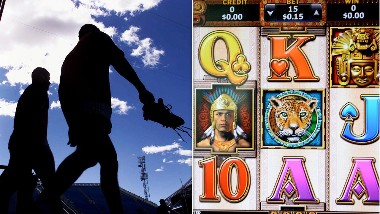 An NRL player had a timely win on the pokies.