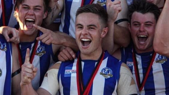 Former Renmark gun Lachlan Lellmann (front) has been a star at Karoonda this year. Picture: Renmark Rovers Football Club