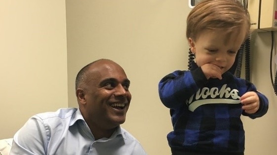 Professor Ravi Savarirayan with Oscar Rose. Picture: Supplied