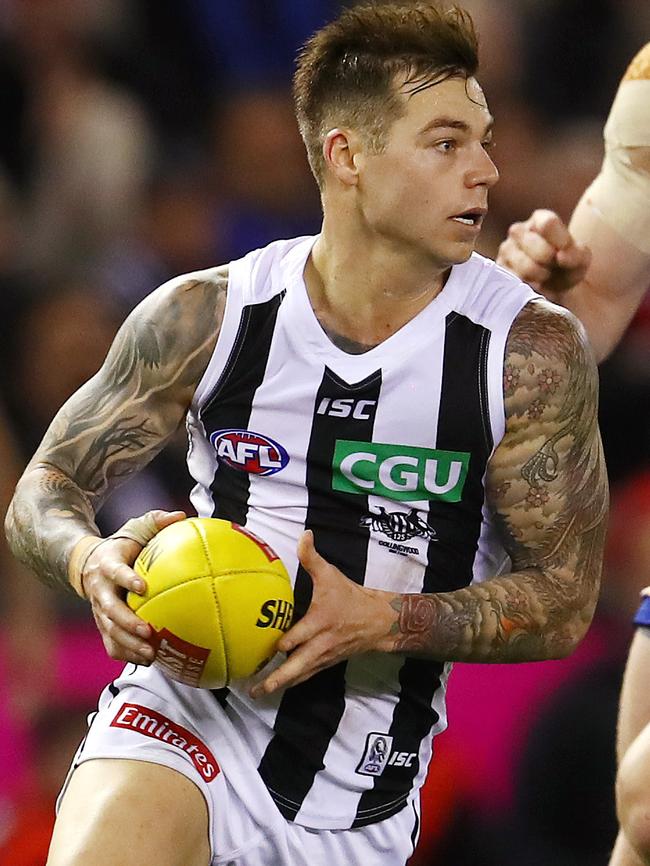 Jamie Elliott could be a key to Collingwood’s premiership hopes. Picture: Michael Klein