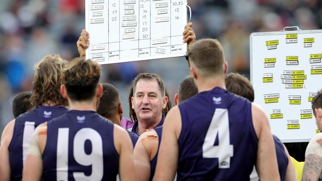 Ross Lyon, who was sacked this week, pictured coaching against Port Adelaide earlier this year. Picture: AAP/Richard Wainwright