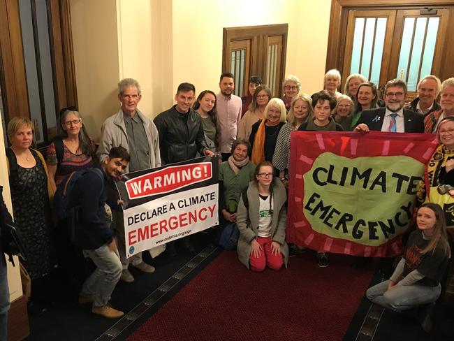 An hour ago, the Legislative Council (Upper House) of State Parliament voted to Declare a Climate Emergency in South Australia . Picture: Mark Parnell