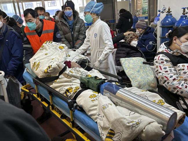 China experienced a surge in Covid-19 cases since the government lifted its strict zero tolerance measures. Hospitals were overwhelmed. Pictured a busy emergency room at a hospital on January 2, 2023 in Beijing. Picture: Getty Images