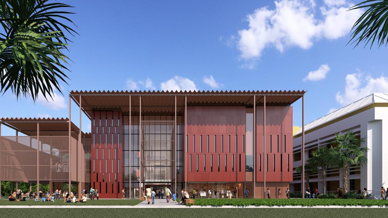 Concept pictures of the exterior of the Northern Territory Art Gallery. Picture: Supplied