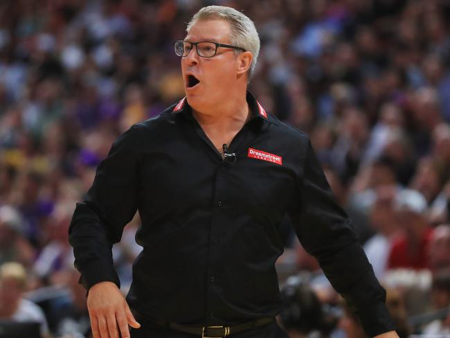 SYDNEY, AUSTRALIA - MARCH 05: United Coach Dean Vickerman looks on during game three of the NBL Semi Final Series between the Sydney Kings and Melbourne United at Qudos Bank Arena on March 05, 2020 in Sydney, Australia. (Photo by Mark Evans/Getty Images)