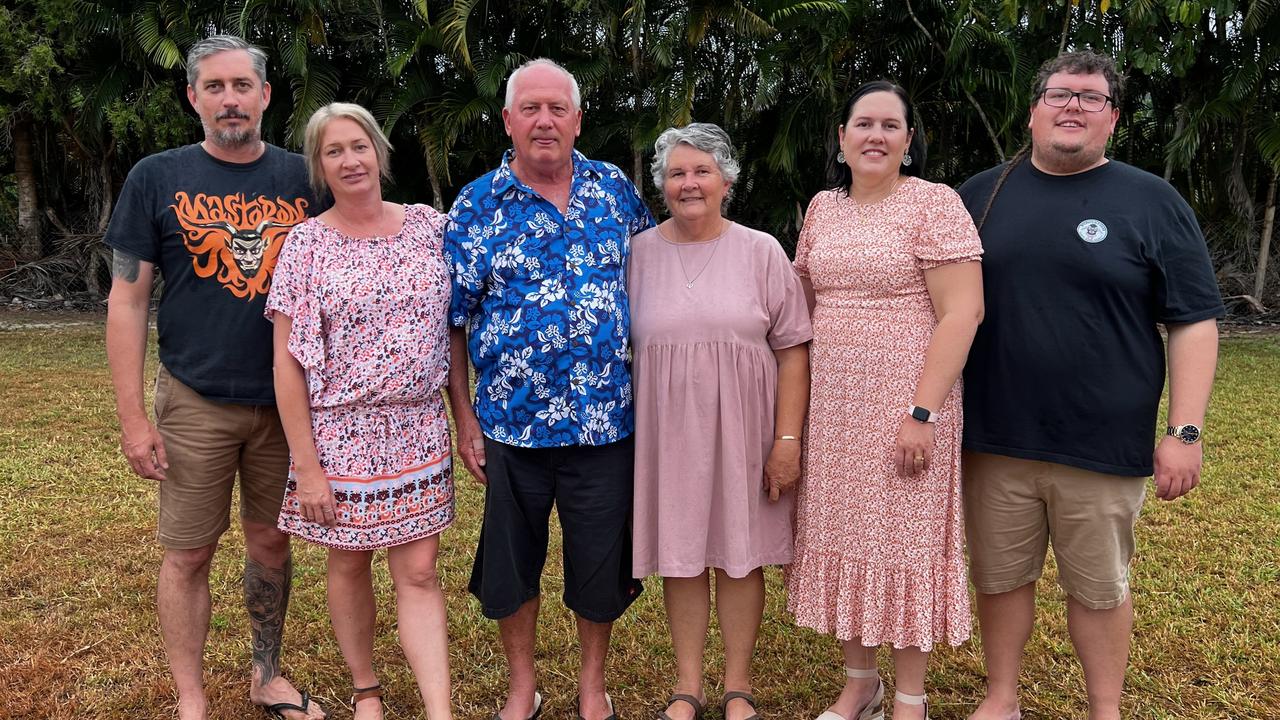 Innisfail's Nev Smith with his family.