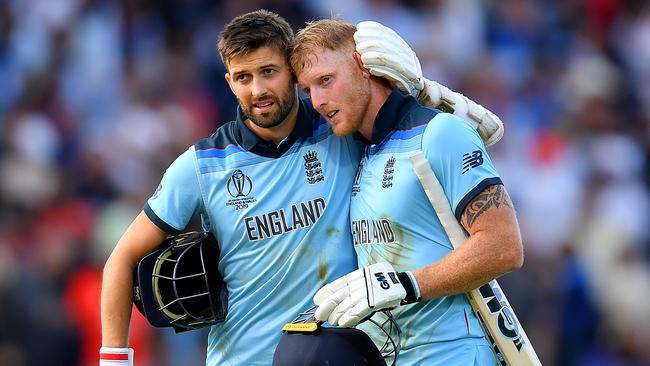 Ben Stokes (R) was man of the match in the final, and earned a spot in this team. Picture: Getty