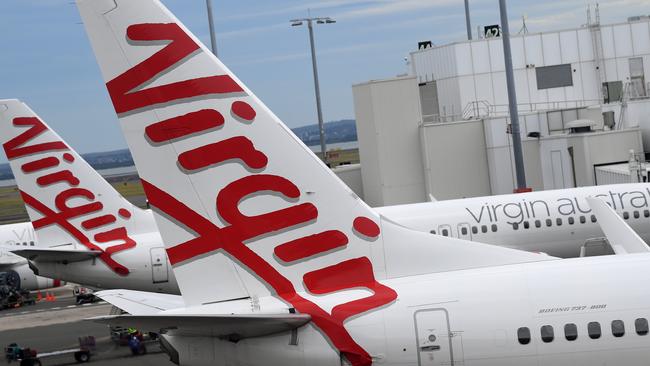 Virgin Australia had expected to be back to 60 per cent capacity by now but is instead operating at 40 per cent. Picture: Joel Carrett/NCA NewsWire