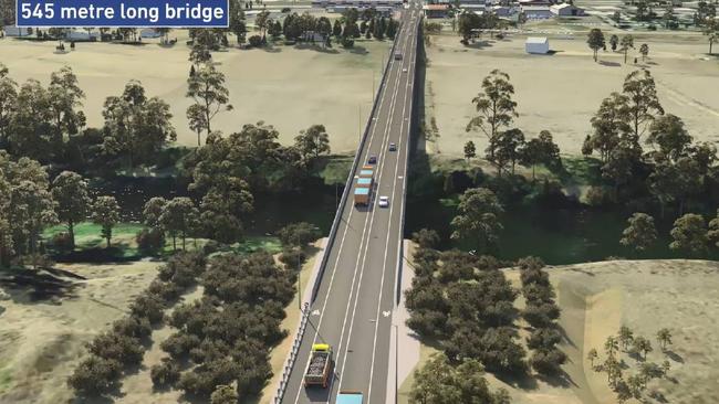 An artist’s impression of the new River Street Bridge. Picture: NSW Government