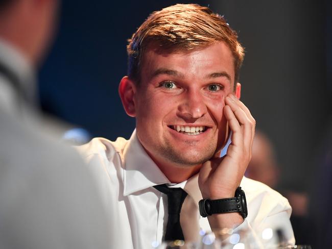 It was a nervous night for Ollie Wines. (Photo by Daniel Carson/AFL Photos via Getty Images)