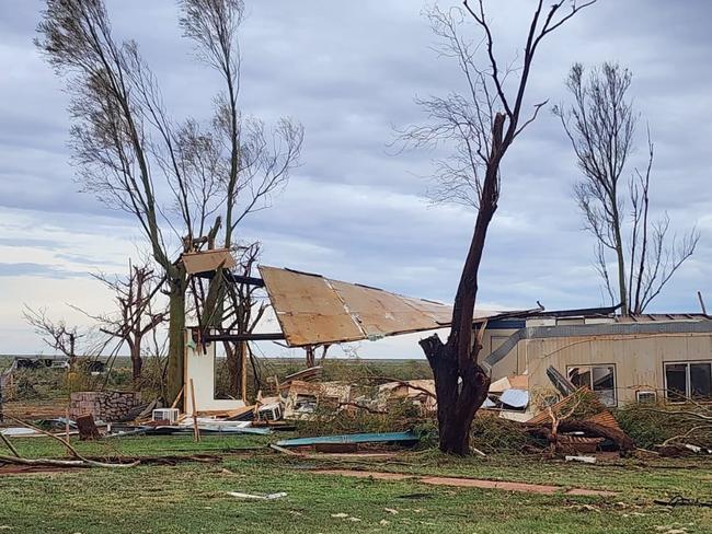 Damage caused to the Pardoo Roadhouse after it was smashed by cat 5 TC Ilsa. Picture: Facebook