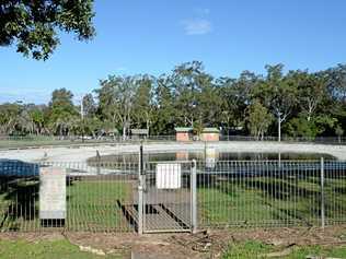 The Lismore Lake Pool which is almost empty and not being used at present. Picture: Marc Stapelberg