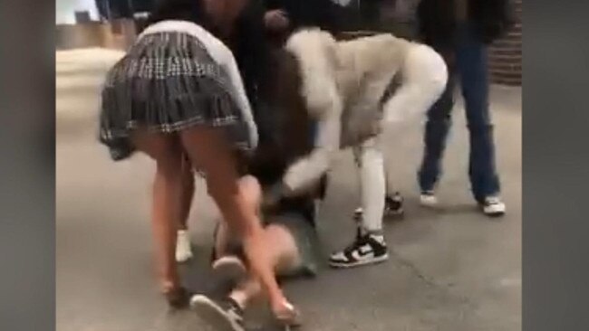 Other Miss World Australia models were also attacked while waiting for a taxi outside a Queensland shopping centre. Picture: 7NEWS