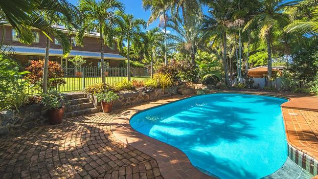 Outside features an expansive entertaining and barbecue area and large salt water in-ground pool. Picture: Contributed