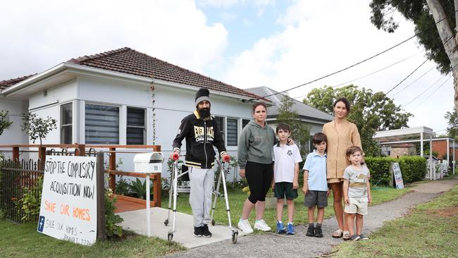 Jannali residents Ishpal Singh, who has cerebral palsy, Alison Oakley with her 10-year-old son Kane, and Kate Takan with her six-year-old son Aiden and three-year-old son Luka. Picture: Richard Dobson