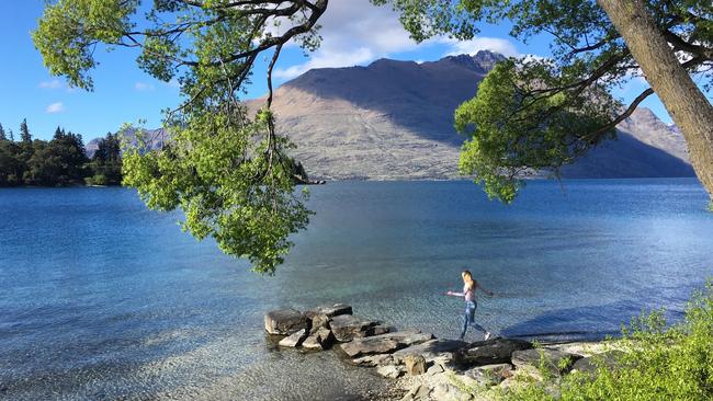 The stroll around the lake from Frankton to Queenstown. Photo: Chantay Logan