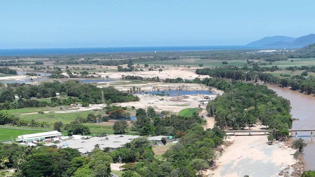 A bird’s eye view of the sand mine site which could be developed for use as an aqua sporting precinct. Picture: Brendan Radke