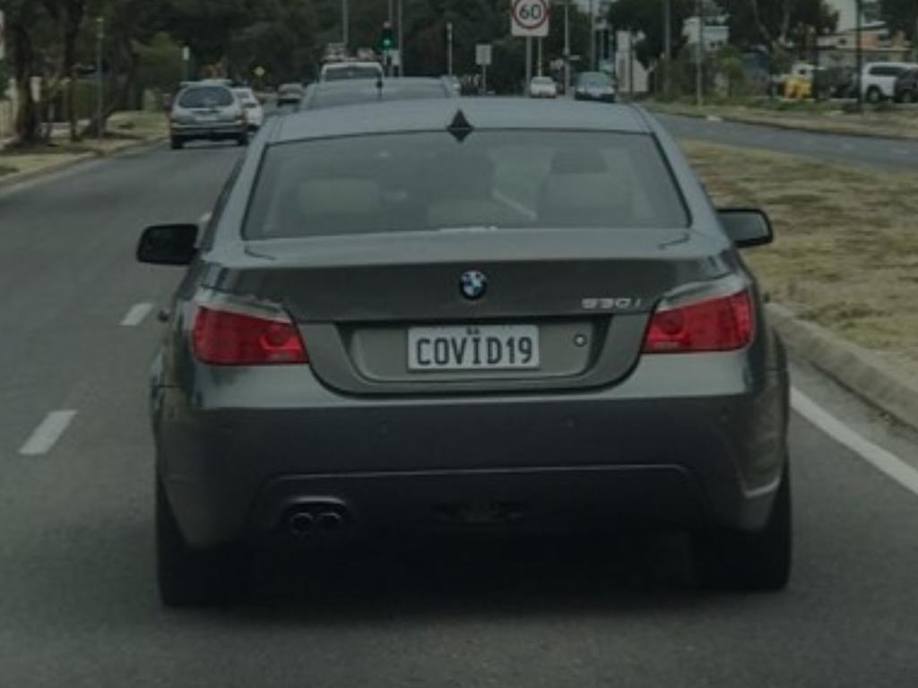 Dan Parfitt shared a video of the BMW with a COVID19 number plate he took in March.