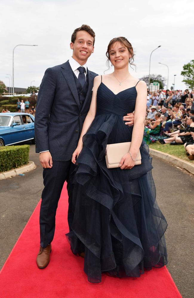 Braedon Swain and Madeleine Coggins at Highfields State Secondary College. Picture: Patrick Woods.