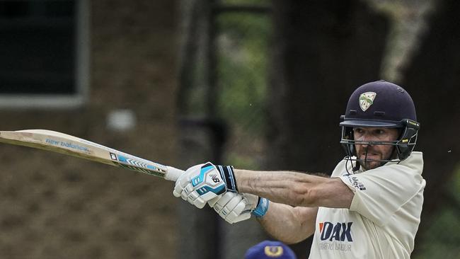 Go fetch: Oakleigh’s Brendan McGuiness deals with a short ball.