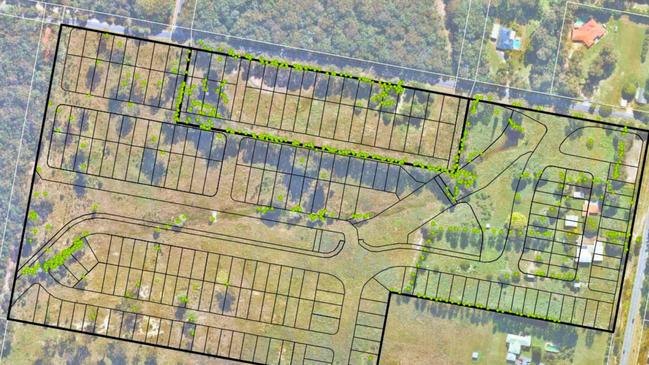 The 224-lot Villawood estate which borders Kidd St, opposite the McGowans property, and Serpentine Creek Rd at Redland Bay. Image: Redland City Council