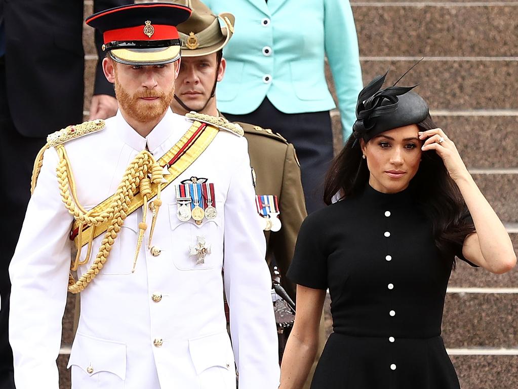 Prince Harry arrived in military uniform. Picture: Ryan Pierse/Getty Images