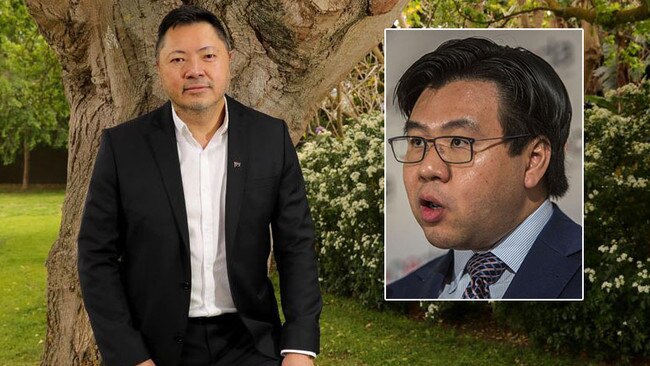 The new Racial Discrimination Commissioner, lawyer and multicultural expert Chin Leong Tan in Melbourne, who is replacing Tim Soutphom­masane (inset). Picture: Stuart McEvoy