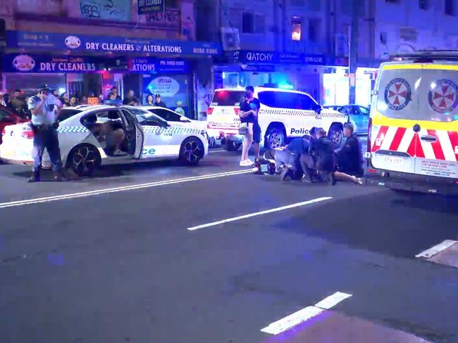 The police officers were rushed to hospital. Picture: OnScene Bondi