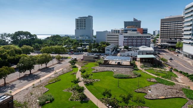 The parliamentary carpark (left) would be demolished as part of the new State Square development. Picture: Che Chorley