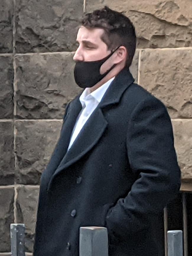 Kangaroo Flat man Jesse Long appeared in Bendigo Magistrates' Court to plead guilty to ramming a police vehicle in Bendigo on November 22 2020. Picture: Zizi Averill