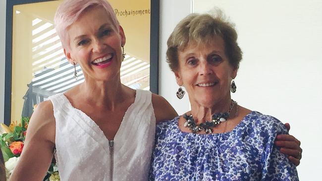 Jessica Rowe with mum Penelope and daughters Allegra, 10, and Giselle, 8