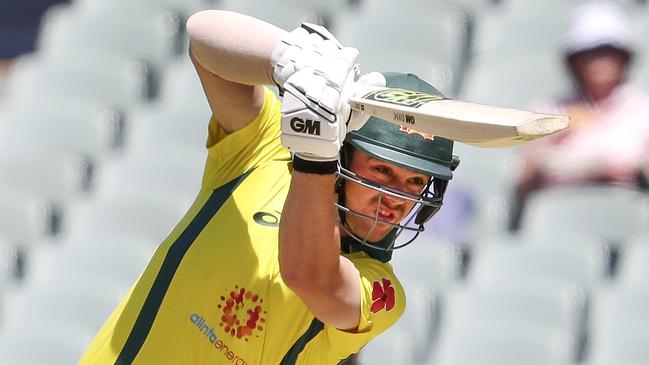 CRICKET - 09/11/18 - ODI - Australia v South Africa at The Adelaide Oval. Travis Head at the crease. Picture SARAH REED