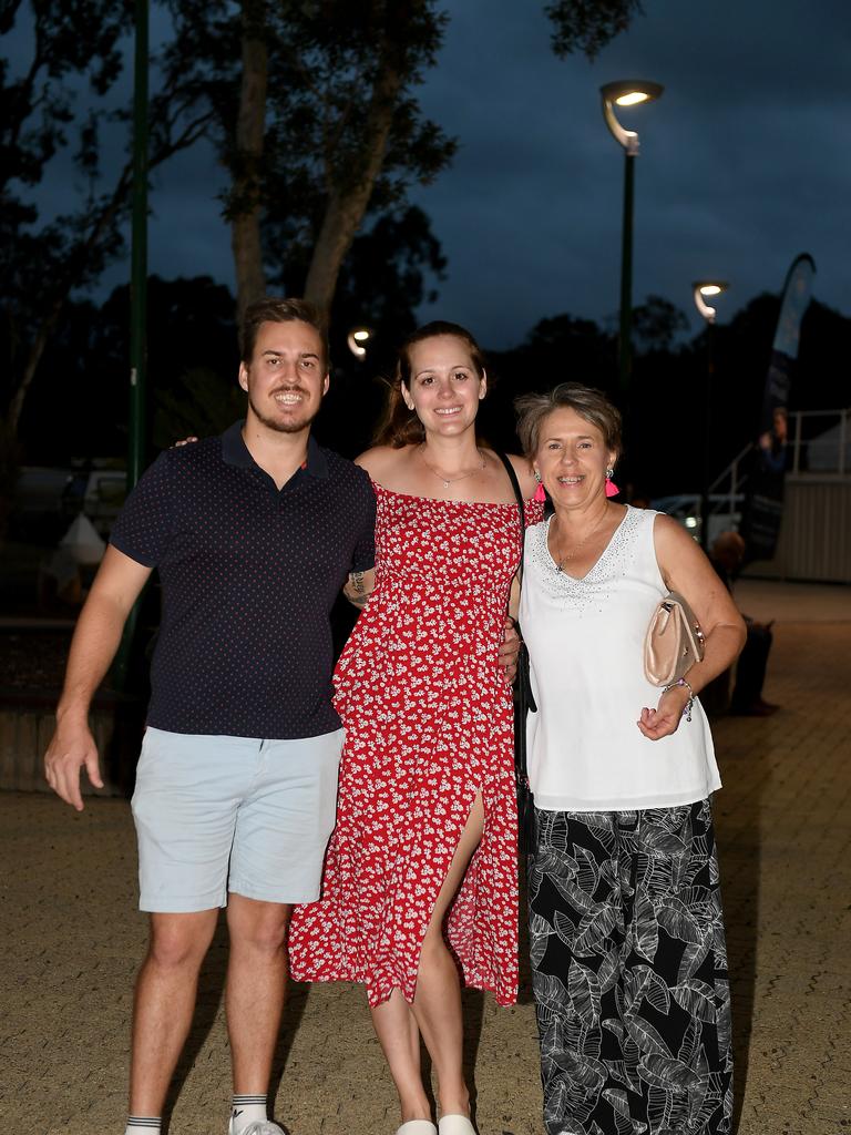 Ryan, Katrina, Corinne Matthews. Michael Buble concert at Brisbane Entertainment Centre. Tuesday February 4, 2020. (AAP image, John Gass)