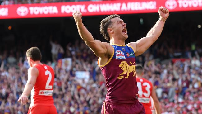 he most-watched program of 2024 was Seven’s coverage of the AFL grand final between the Brisbane Lions and the Sydney Swans. Picture: Lachie Millard