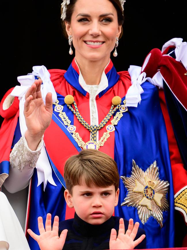 Catherine, Princess of Wales, with Prince Louis Picture: Leon Neal/Getty Images