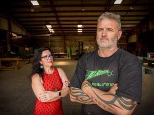 Warren and Sheenah Whitten at their ARC Attack Engineering factory in Woolgoolga. Picture: Lindsay Moller